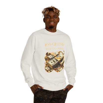 100 Grand Rising & Grind Sweatshirt — Money Stack Graphic Crewneck
