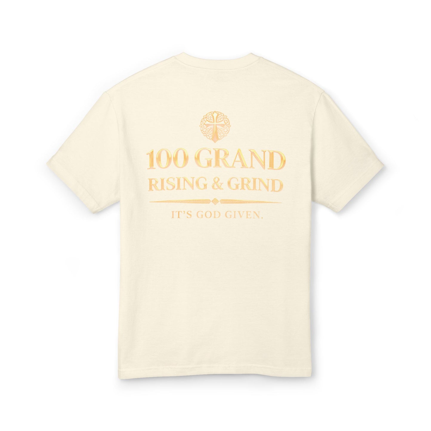 100 Grand Tee — "Rising & Grinding" Crown Graphic Cotton Shirt