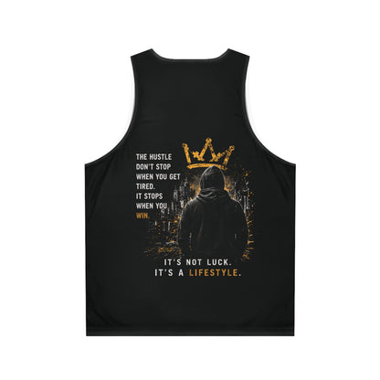 Motivational Hustle Tank Top — "It's Not Luck, It's a Lifestyle"