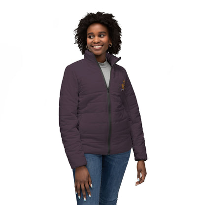 Built Different Women’s Puffer Jacket - 'Built Different. Earned, Not Given.' Quilted Winter Coat