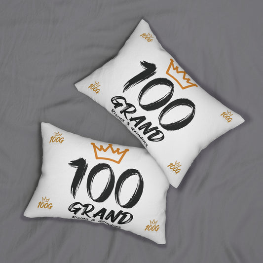 100 Grand Crown Lumbar Pillow — Decorative Money Celebration Accent