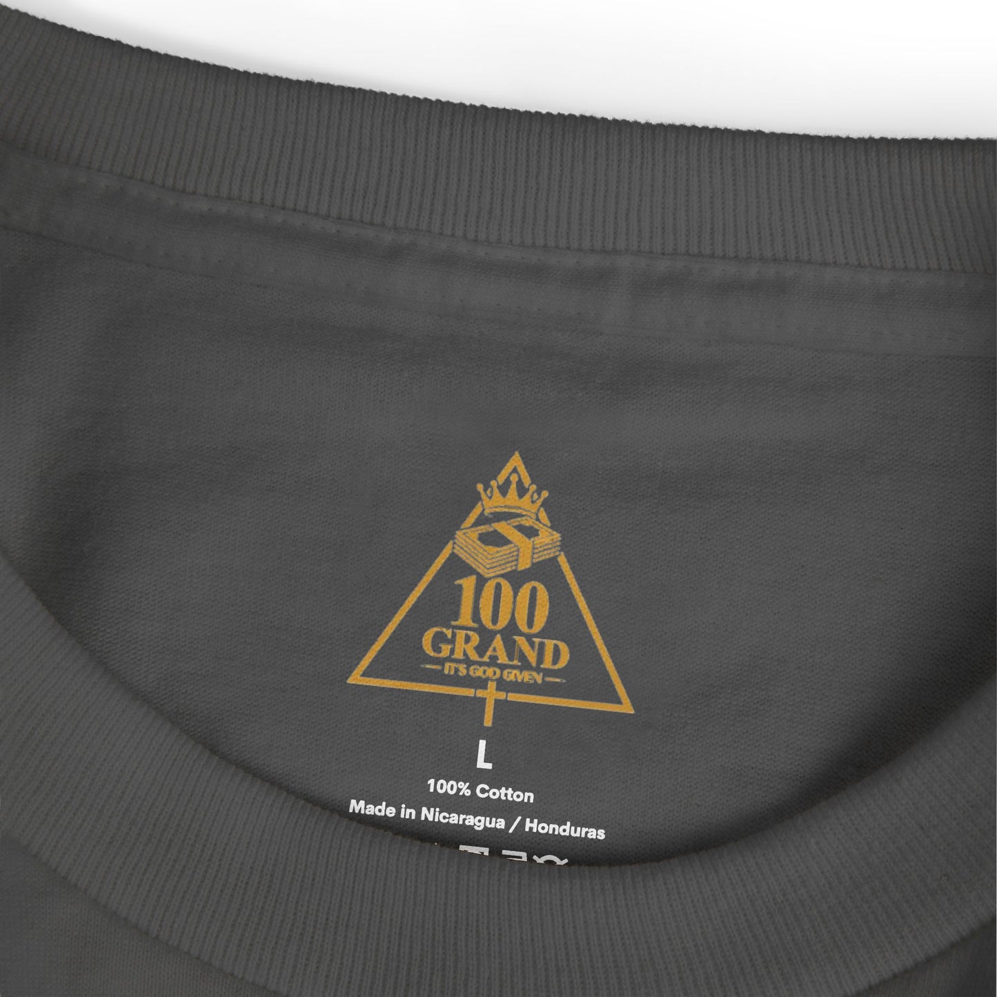 100 Grand Tee — "Rising & Grinding" Crown Graphic Cotton Shirt