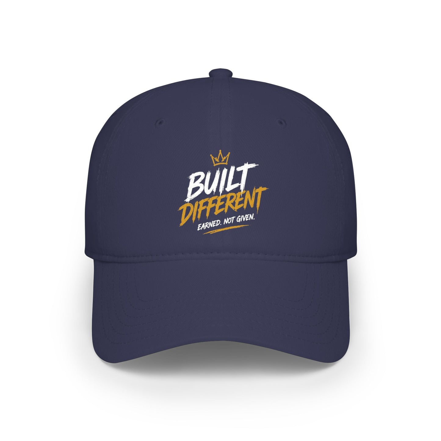 100G Crown Embroidered Baseball Cap — Low Profile Gold Script Hat