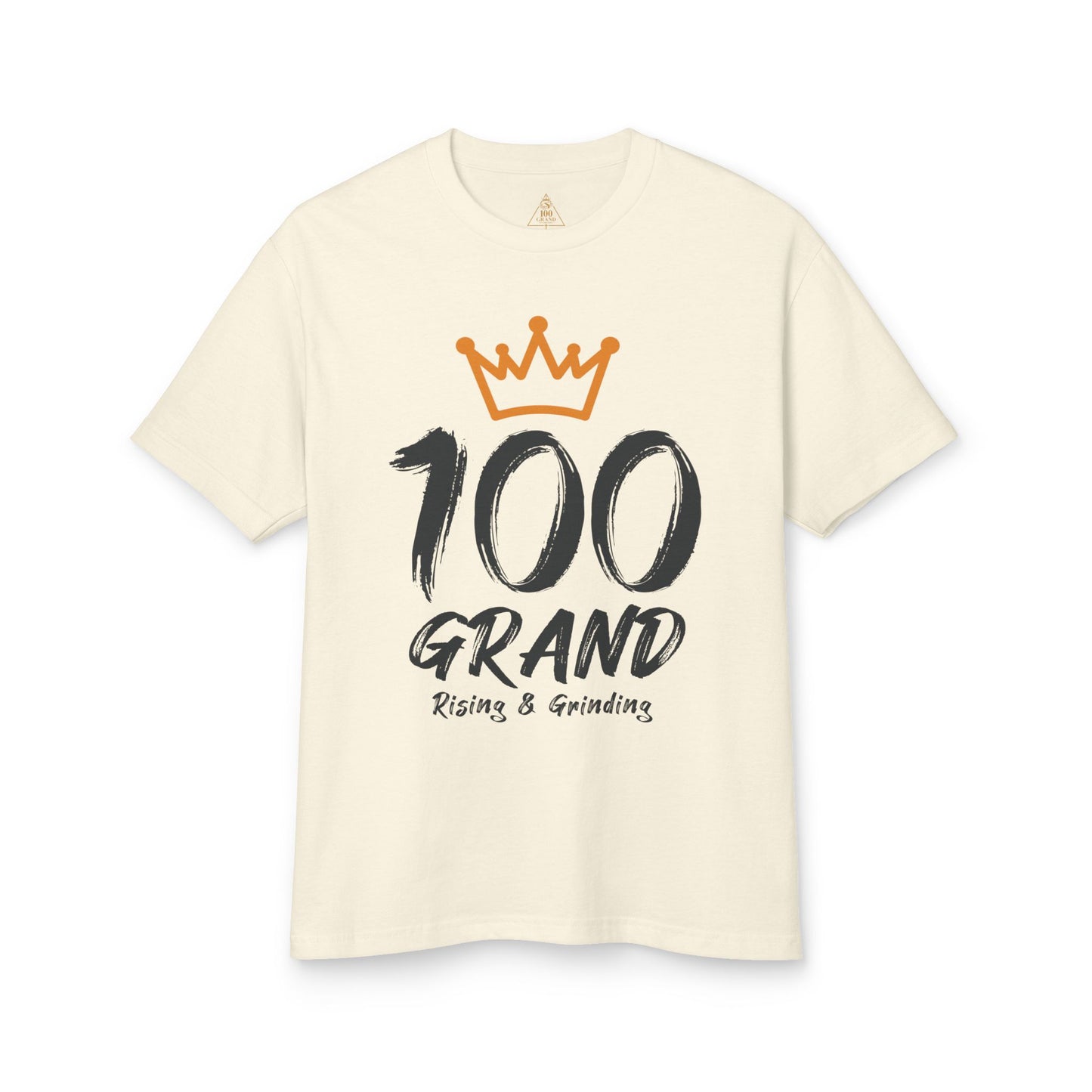 100 Grand Tee — "Rising & Grinding" Crown Graphic Cotton Shirt