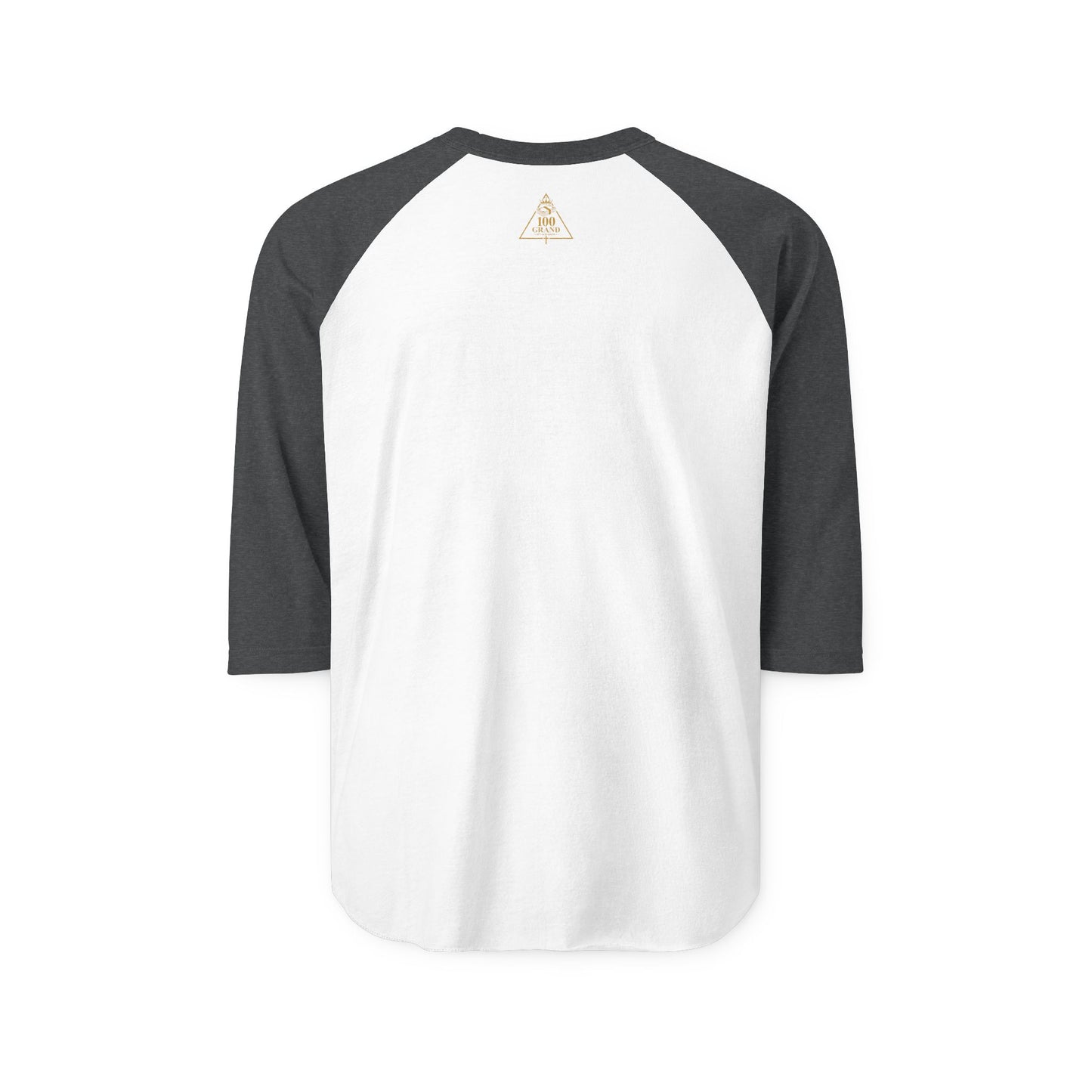 100 Grand Crown Raglan Shirt — '100 Grand' Motivational Baseball Tee