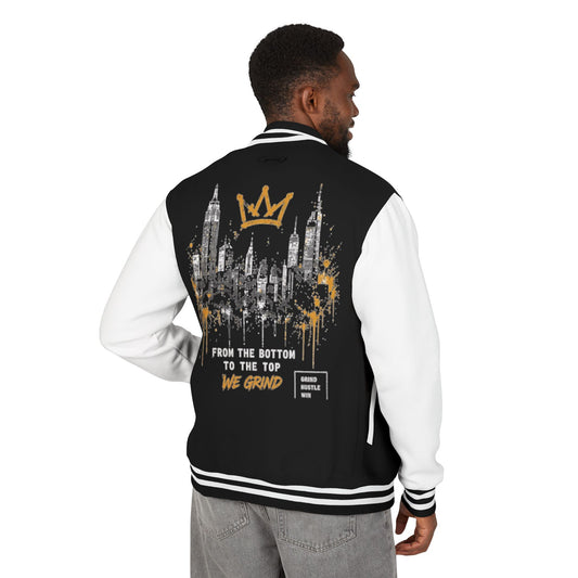 Letterman Jacket — Urban Skyline Graffiti 'From the Bottom to the Top'
