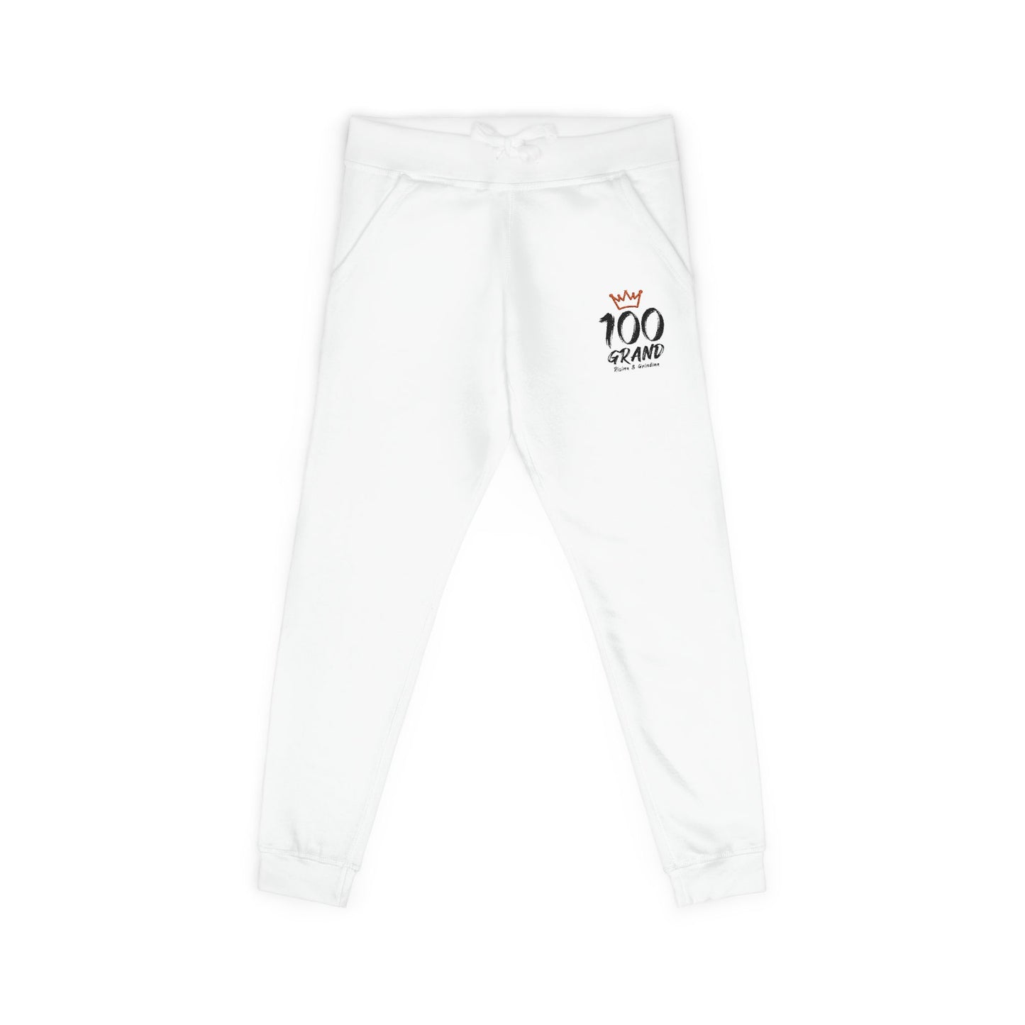 Embroidered "100 Grand" Fleece Sweatpants — Casual Cozy Joggers