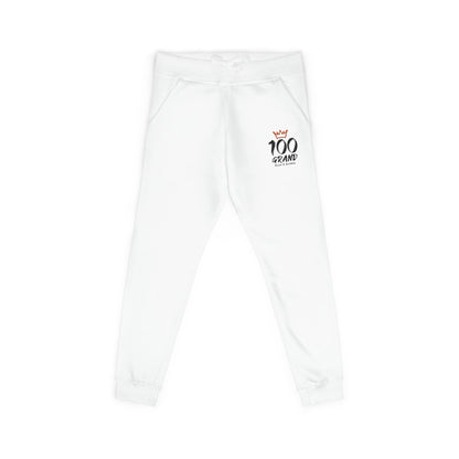 Embroidered "100 Grand" Fleece Sweatpants — Casual Cozy Joggers