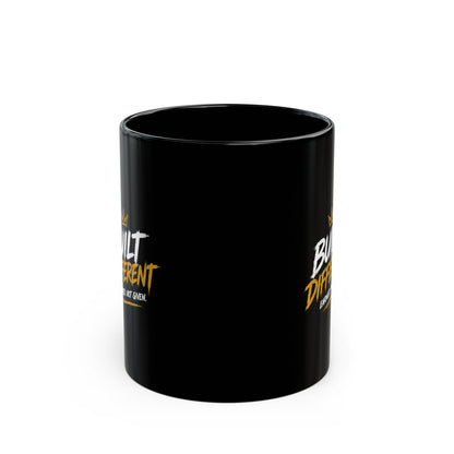 Built Different Black Mug – "Built Different: Earned, Not Given" Motivational Coffee Cup (11oz/15oz)
